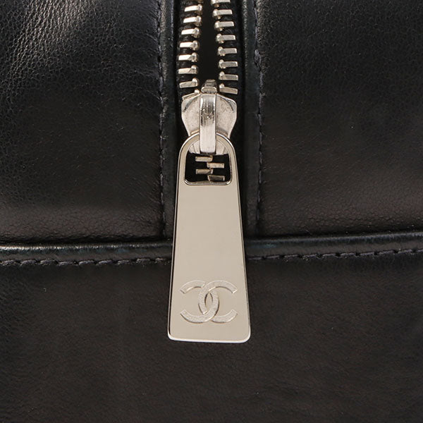 Chanel Around 2000 Made Cc Mark Stitch Top Handle Bag Mini Black