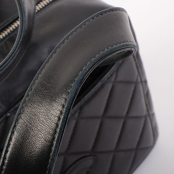 Chanel Around 2000 Made Cc Mark Stitch Top Handle Bag Mini Black