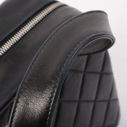 Chanel Around 2000 Made Cc Mark Stitch Top Handle Bag Mini Black