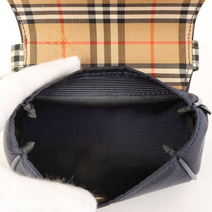 Burberry Nova Check Pattern Handle Mini Bag Beige/Navy