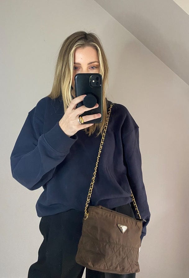 Prada Nylon Brown Crossbody Bag