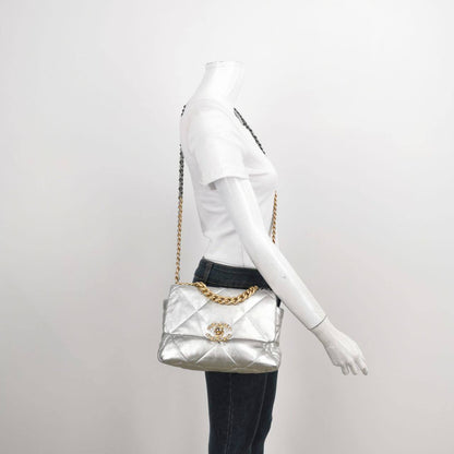 Chanel 19 Bag Small Silver Crossbody Bag