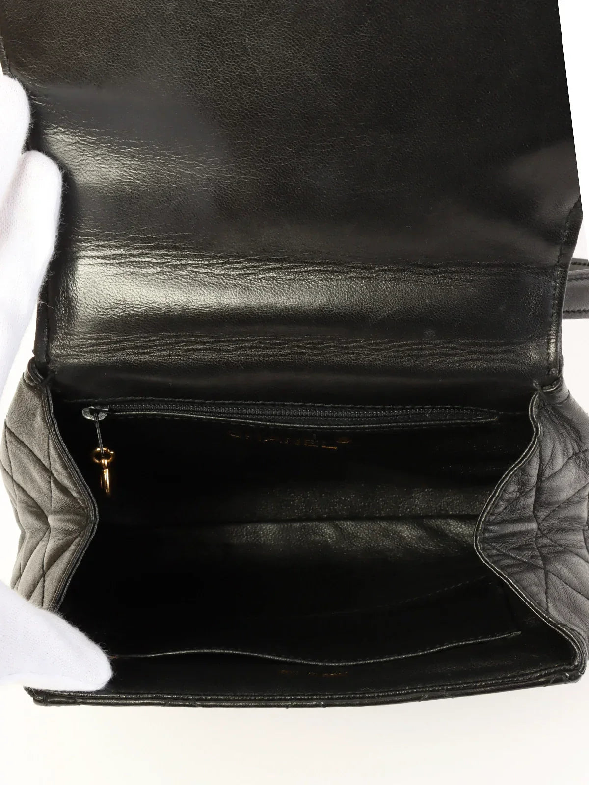 Chanel Around  Made Turn-Lock Top Handle Bag Black