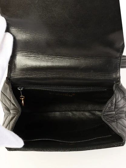 Chanel Around  Made Turn-Lock Top Handle Bag Black