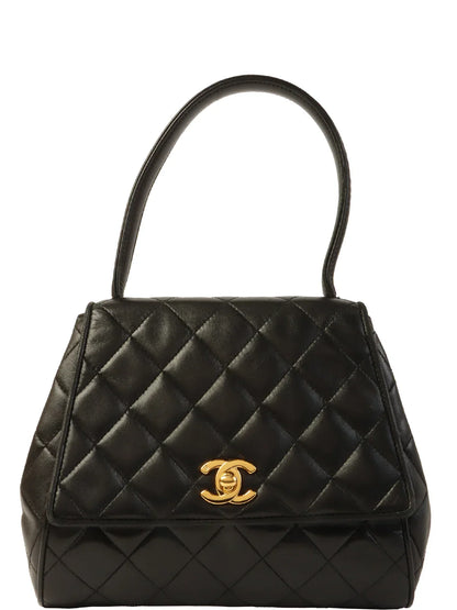 Chanel Around  Made Turn-Lock Top Handle Bag Black