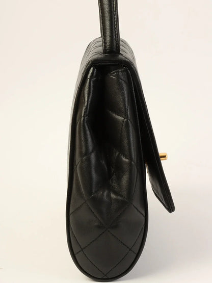 Chanel Around  Made Turn-Lock Top Handle Bag Black