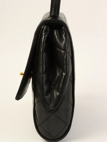 Chanel Around  Made Turn-Lock Top Handle Bag Black