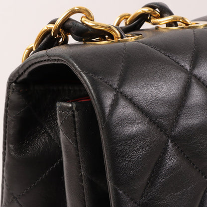 CHANEL Around 1992 Made Classic Flap Chain Bag Maxi Black
