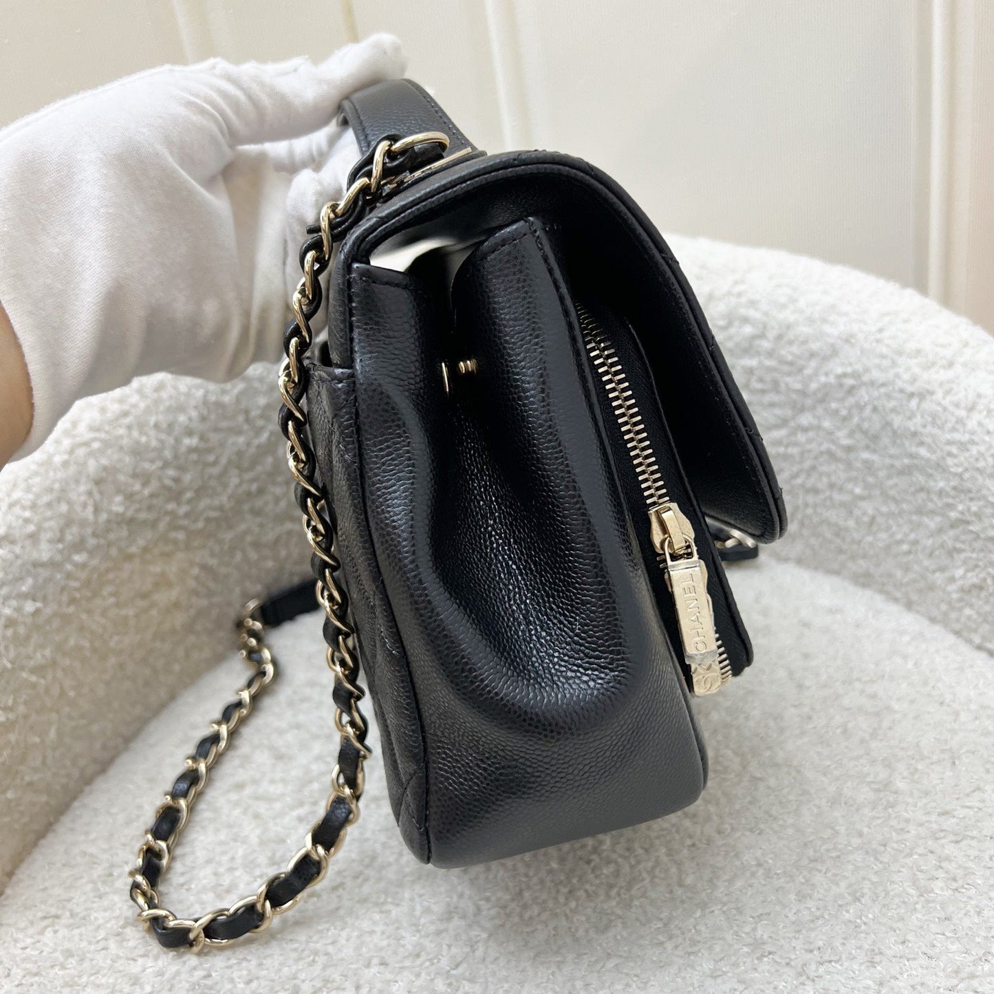 Chanel Medium Business Affinity Flap in Black Caviar and LGHW (Model: A93607)