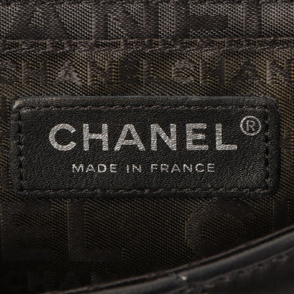 Chanel Around 2005 Made Chevron Cc Mark Plate Mini Chain Bag Black/Multi