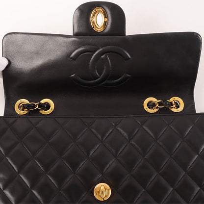 CHANEL Around 1992 Made Classic Flap Chain Bag Maxi Black