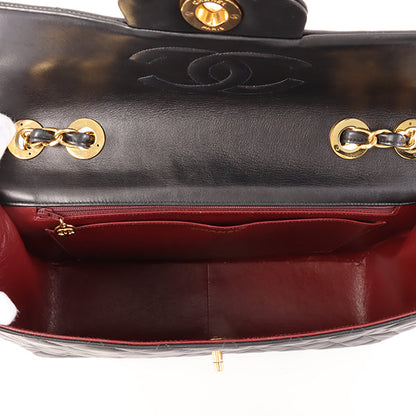 CHANEL Around 1992 Made Classic Flap Chain Bag Maxi Black