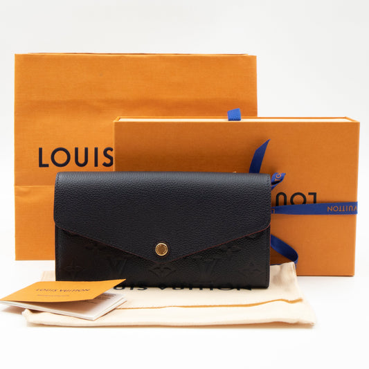 Louis-vuitton Sarah Wallet Monogram Empreinte Marine Rouge