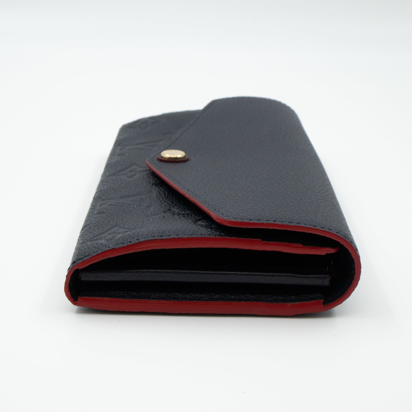 Louis-vuitton Sarah Wallet Monogram Empreinte Marine Rouge