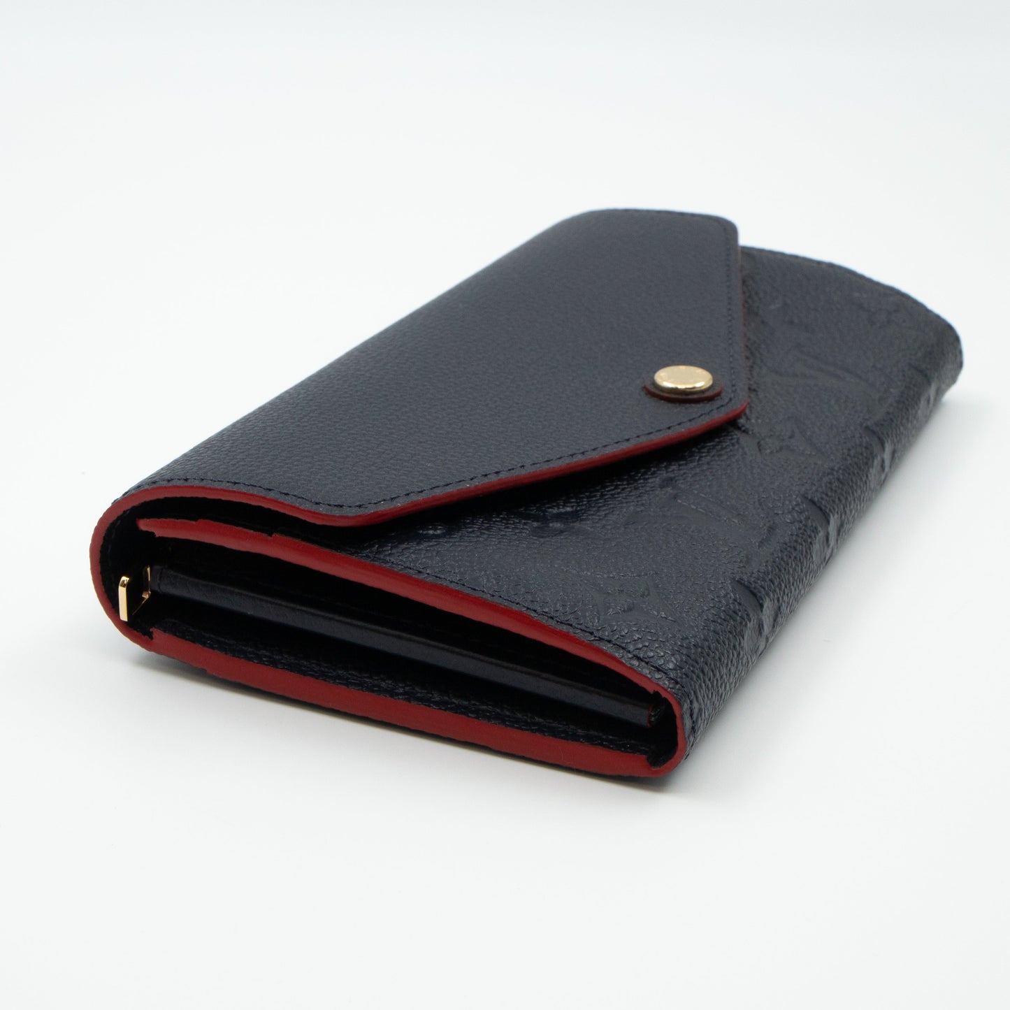 Louis-vuitton Sarah Wallet Monogram Empreinte Marine Rouge