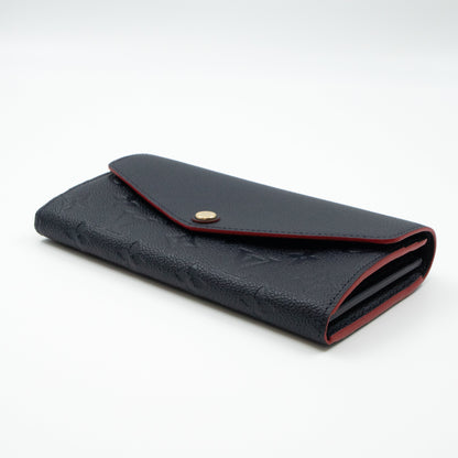 Louis-vuitton Sarah Wallet Monogram Empreinte Marine Rouge