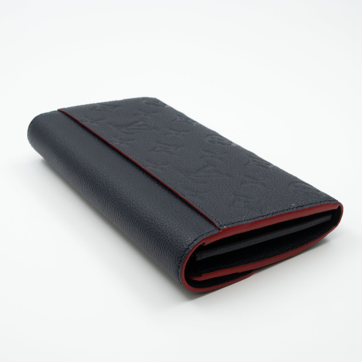 Louis-vuitton Sarah Wallet Monogram Empreinte Marine Rouge