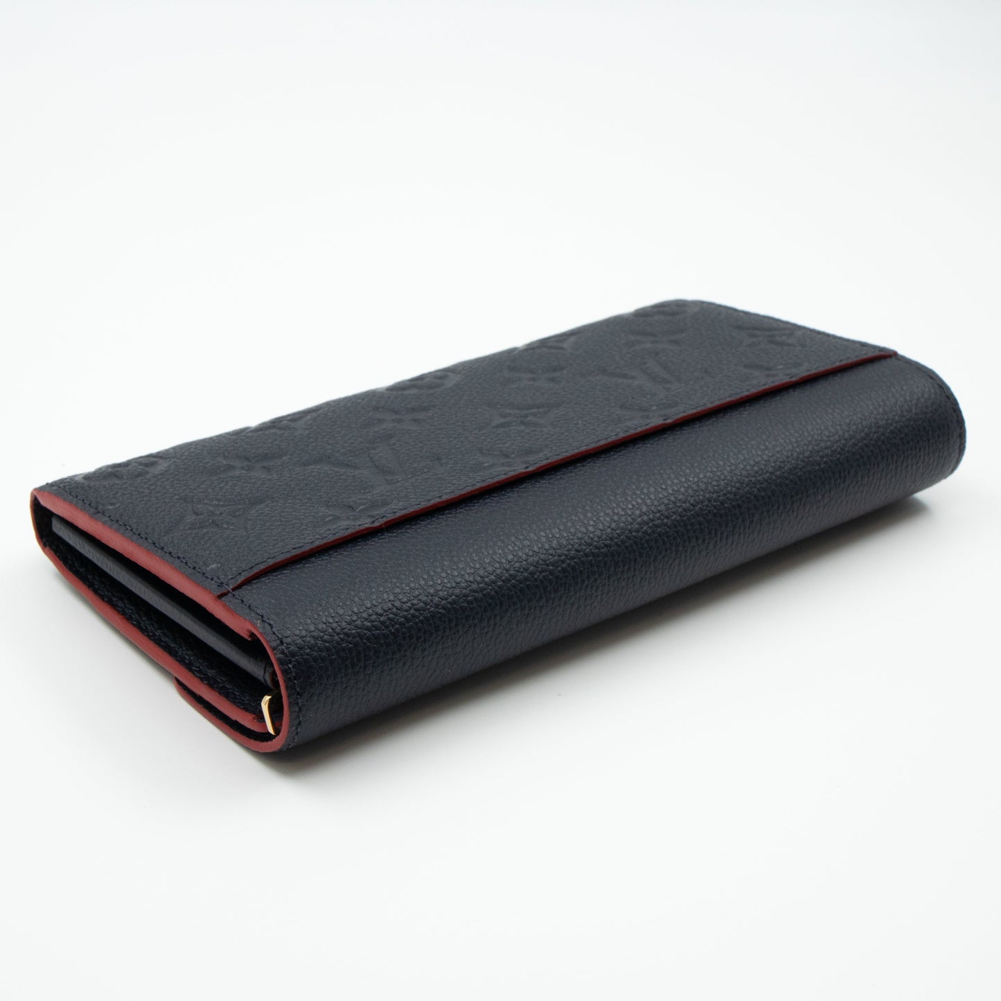 Louis-vuitton Sarah Wallet Monogram Empreinte Marine Rouge