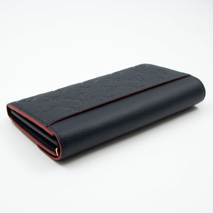 Louis-vuitton Sarah Wallet Monogram Empreinte Marine Rouge