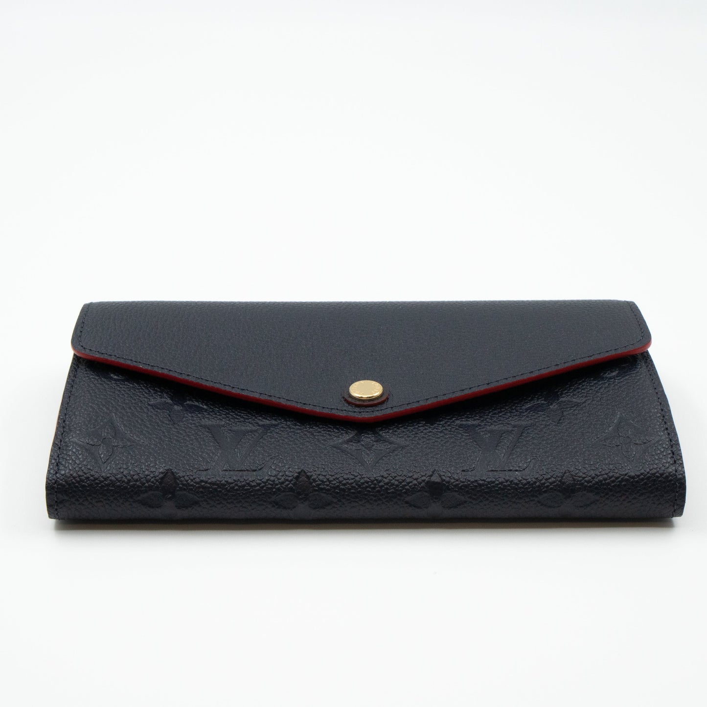 Louis-vuitton Sarah Wallet Monogram Empreinte Marine Rouge