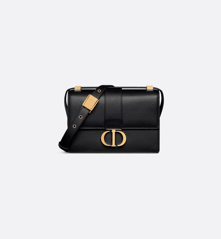 DIOR SMALL 30 MONTAIGNE BAG Black Calfskin