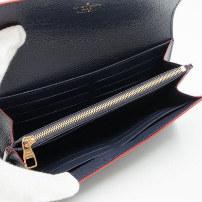 Louis-vuitton Sarah Wallet Monogram Empreinte Marine Rouge