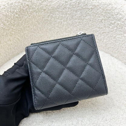 Chanel Seasonal Bifold Wallet with Coin Compartment in Black Caviar