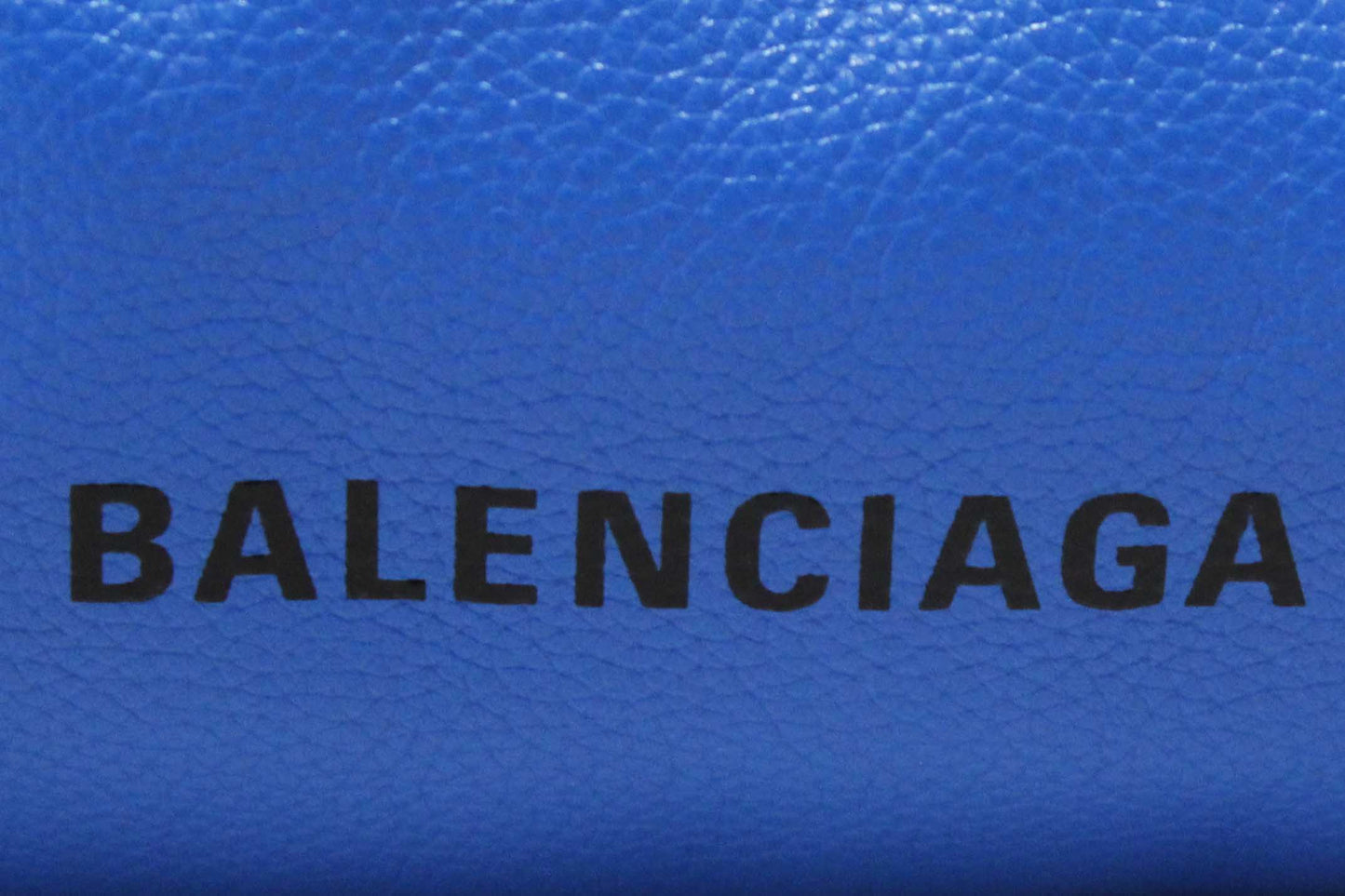 NEW Balenciaga Blue Grained Calfskin Leather XL Cloud Clutch with Strap