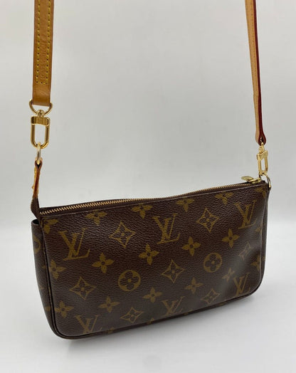 Louis Vuitton Pochette with shoulder strap and crossbody.