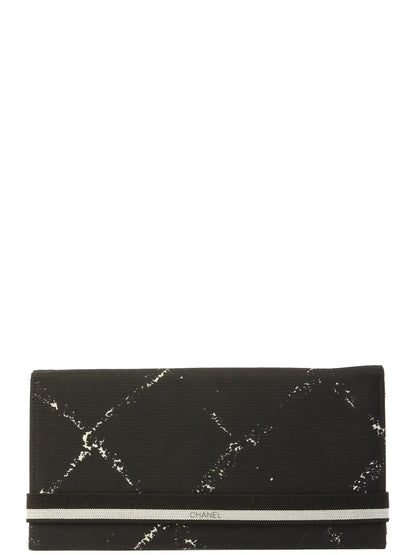 Chanel Around  Made Travel Nylon Long Wallet Black