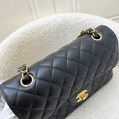 Chanel Small Classic Flap CF in Black Caviar and GHW