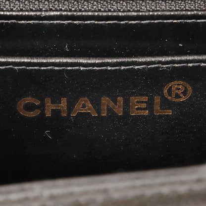 Chanel Around 1998 Made Caviar Skin Classic Flap Chain Bag Mini Black