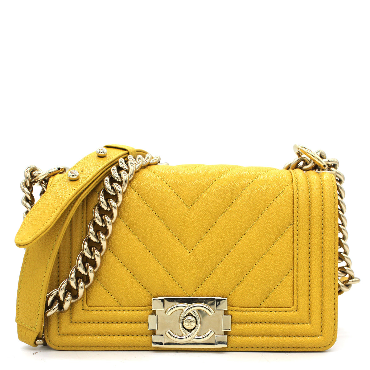 Chevron Small Boy Flap Yellow