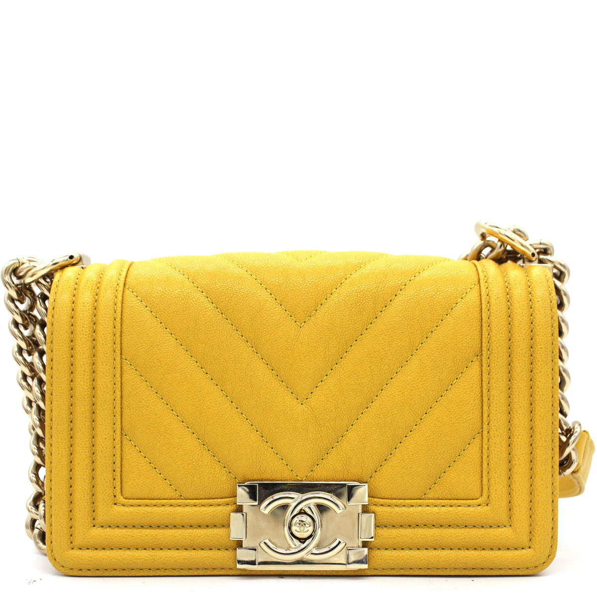Chevron Small Boy Flap Yellow