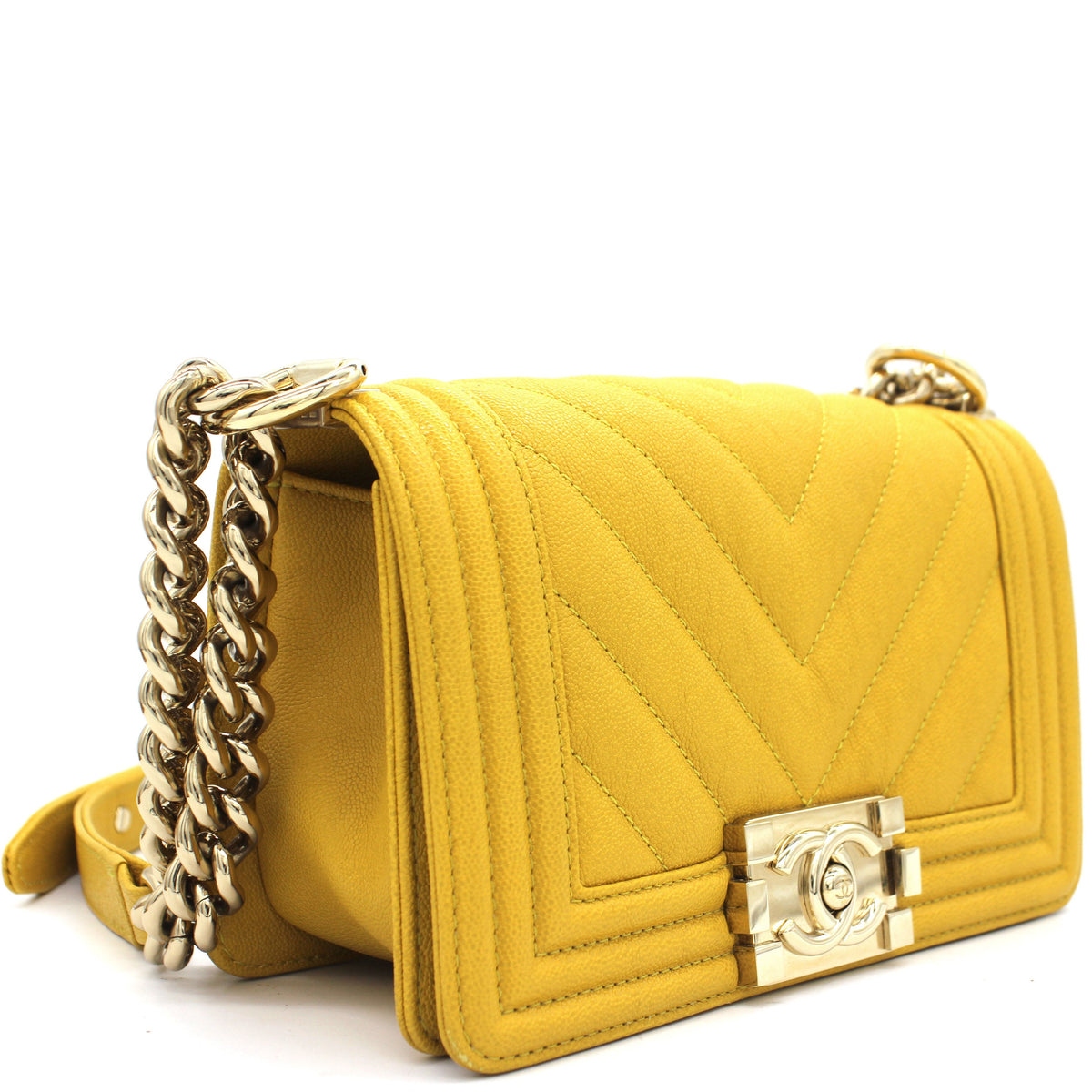 Chevron Small Boy Flap Yellow