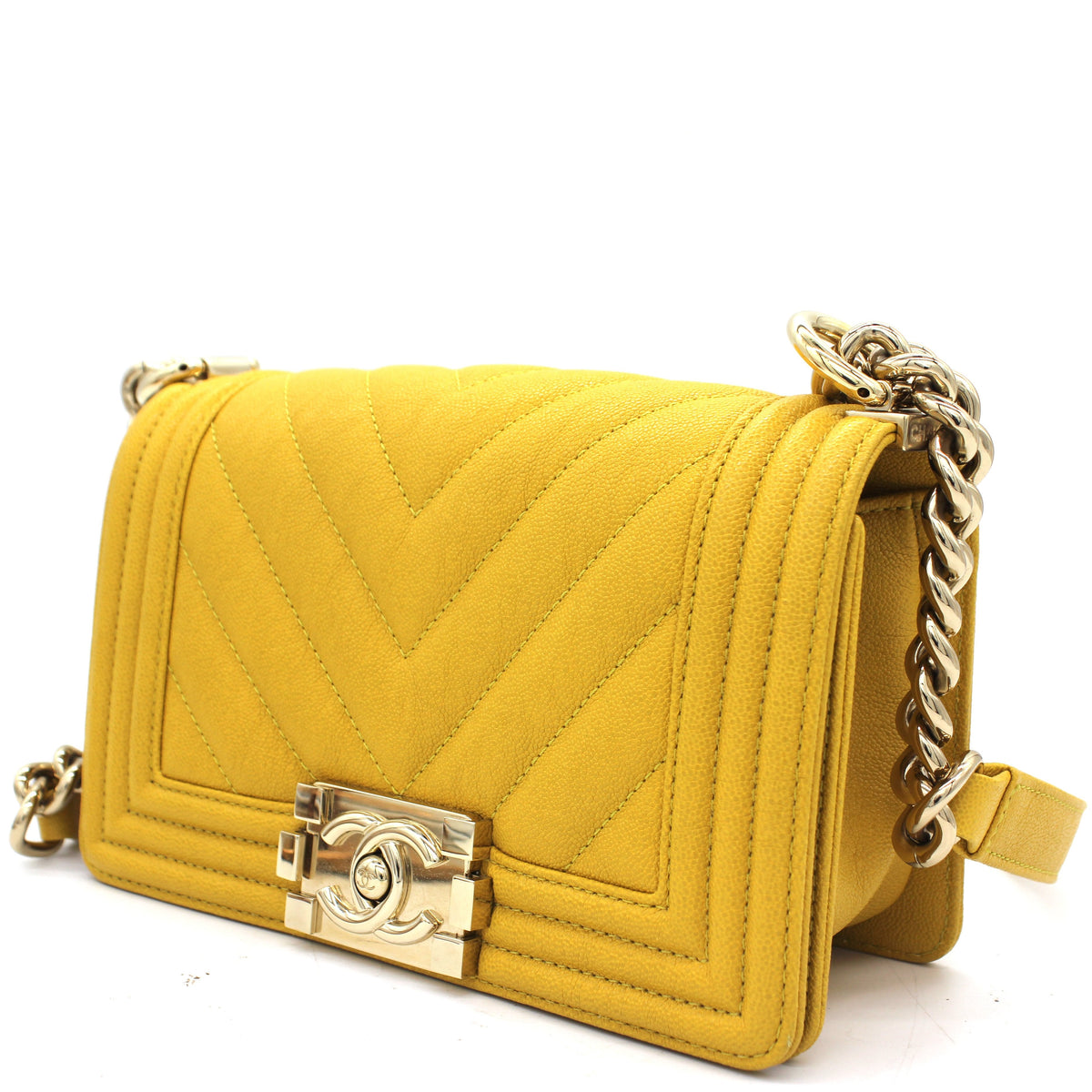 Chevron Small Boy Flap Yellow