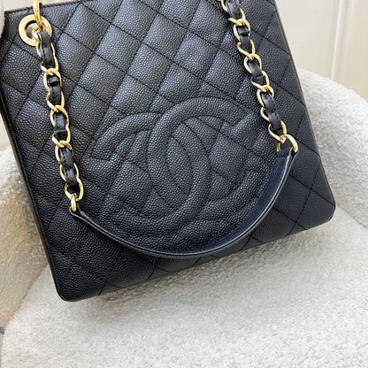Chanel Petite Shopping Tote PST in Black Caviar and GHW (Model: A50994)