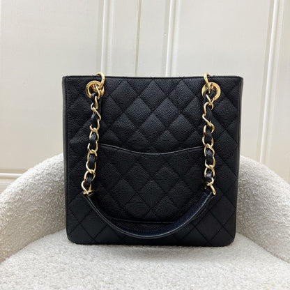 Chanel Petite Shopping Tote PST in Black Caviar and GHW (Model: A50994)