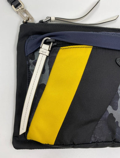 Prada Nylon Clutch Bag in Camouflage, Yellow and Black