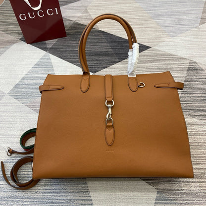 GC697 Large Tote Bag with Hook Closure /  19.7"W x 13.8"H x 6.3"D / HIGHEST QUALITY VERSION
