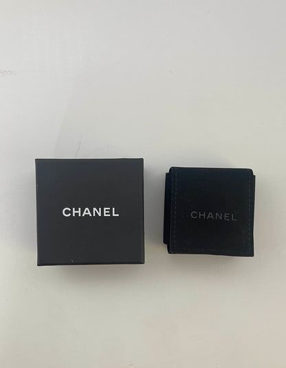 Chanel 2019 Goldtone Crystal High Society CC Hoop Drop Earrings
