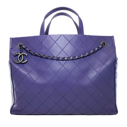 Chanel Purple CC Pocket Tote