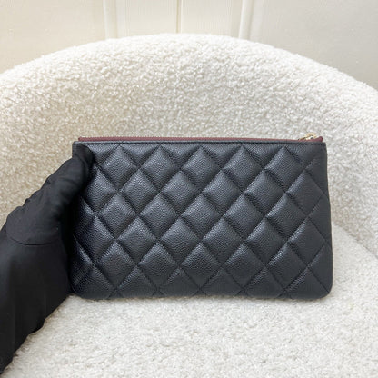 Chanel Classic Small O-Case Pouch in Black Caviar and LGHW (Model: AP4101)
