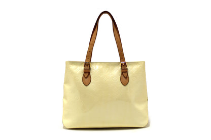 Louis Vuitton Beige Vernis Leather Brentwood Shoulder Tote Bag
