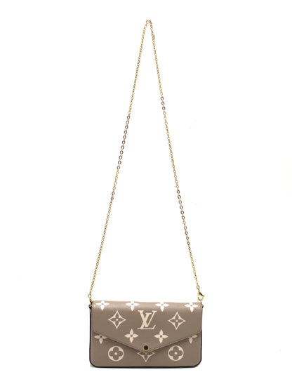 Louis Vuitton Cream/Dove Monogram Empreinte Felicie Pochette Bag