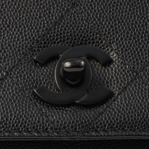 Chanel Around 1998 Made Wild Stitch Turn-Lock Top Handle Bag Black