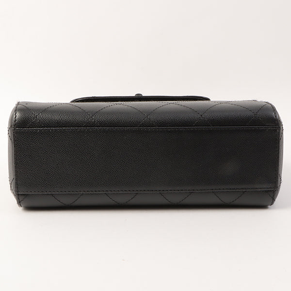 Chanel Around 1998 Made Wild Stitch Turn-Lock Top Handle Bag Black