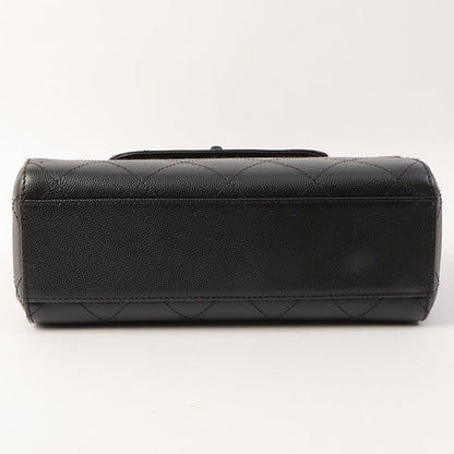 Chanel Around 1998 Made Wild Stitch Turn-Lock Top Handle Bag Black