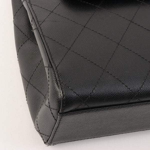 Chanel Around 1998 Made Wild Stitch Turn-Lock Top Handle Bag Black
