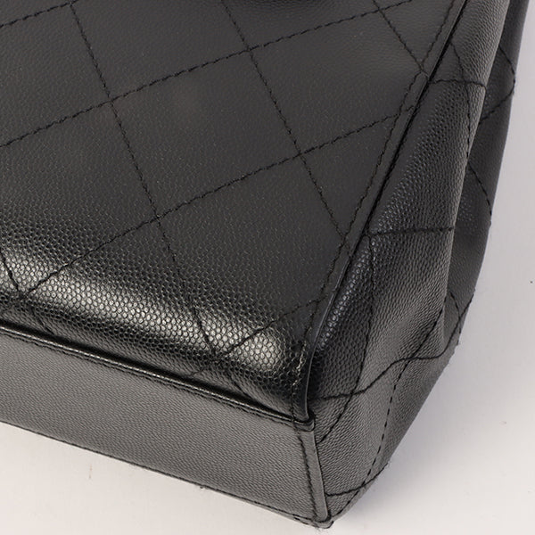 Chanel Around 1998 Made Wild Stitch Turn-Lock Top Handle Bag Black